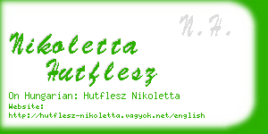 nikoletta hutflesz business card